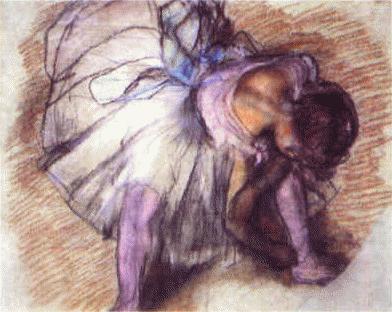 Dancer Adjusting her Slippers, Edgar Degas